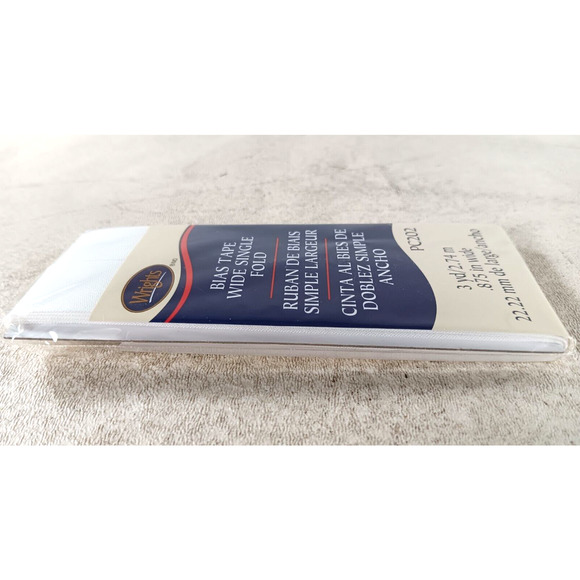 Wrights Bias Tape Single Fold 3 yd .875 in wide PC202 White - Picture 3 of 3